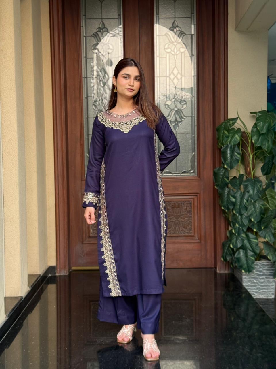 Cleopatra 2 Pcs Stitched Embellished