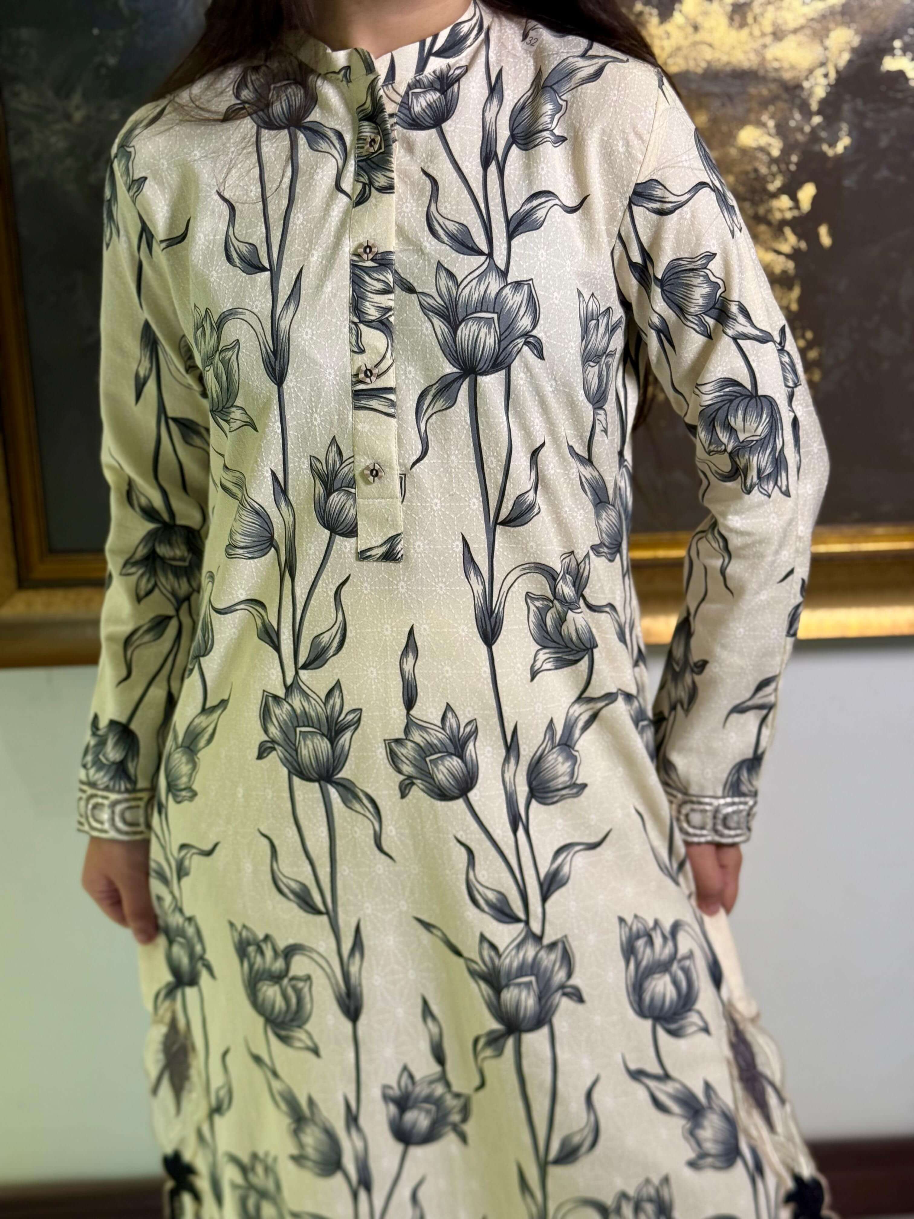 Vintage Petal 2 pcs Stitched