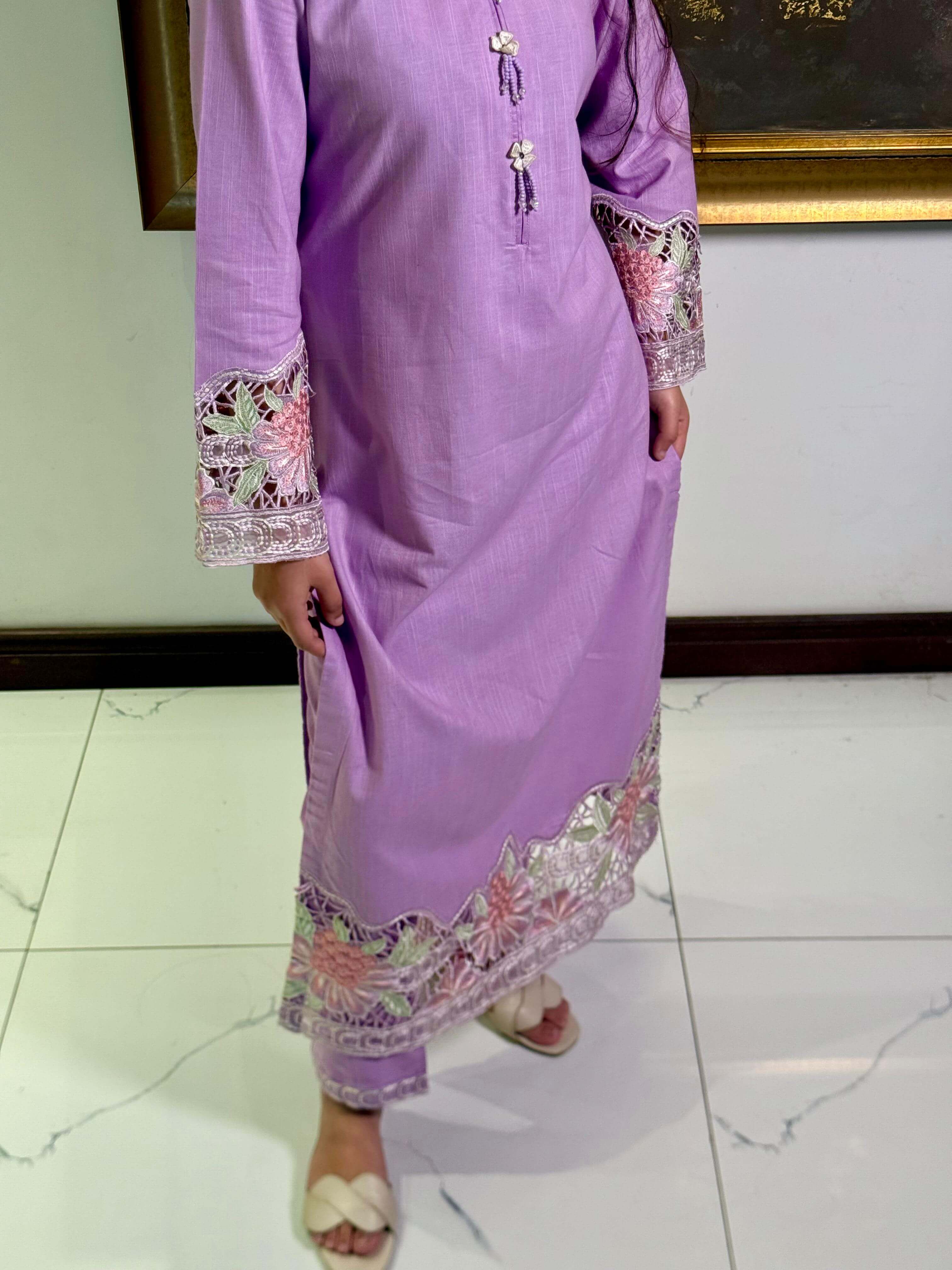 Lilac Dream 2 Pcs Stitched