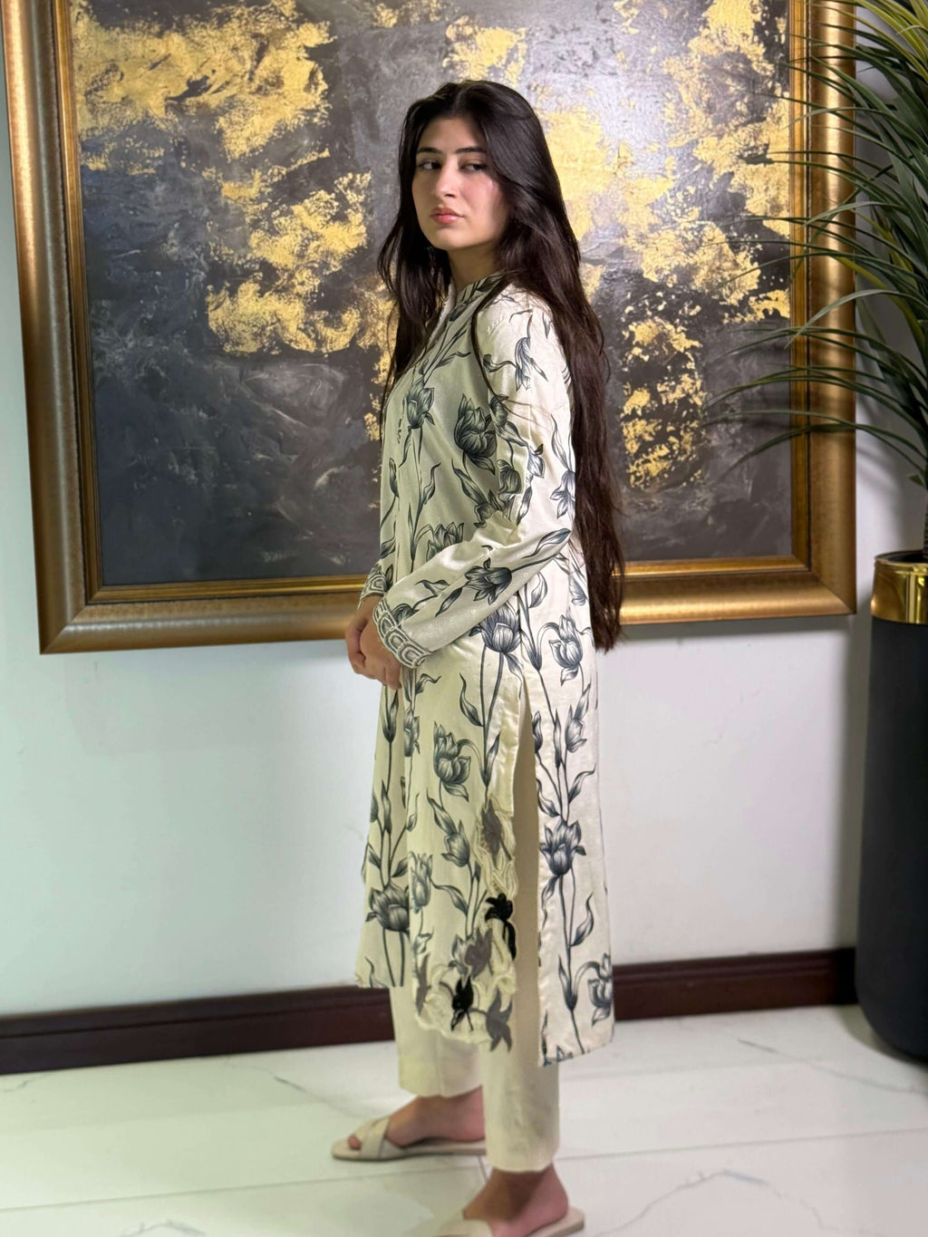 Vintage Petal 2 pcs Stitched