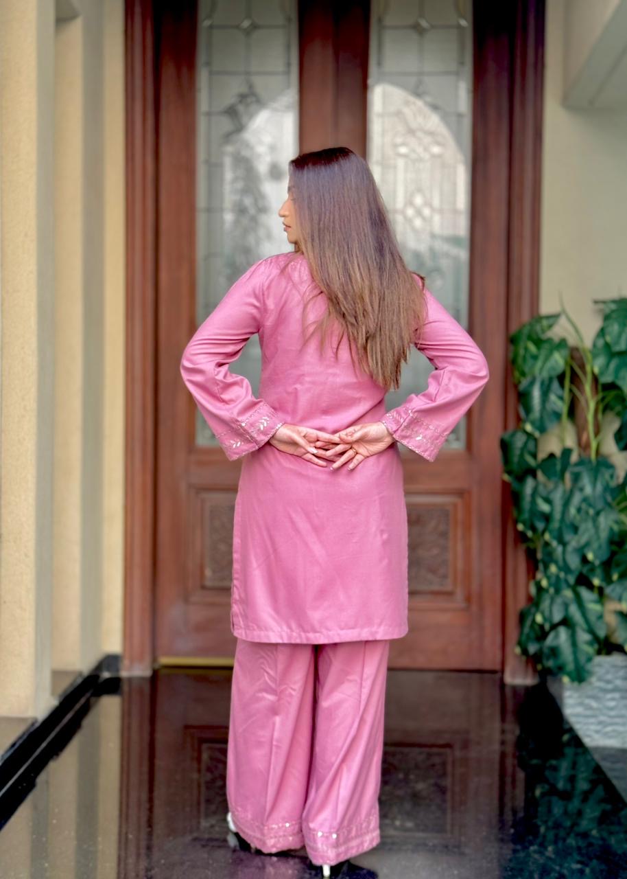 Blush Palm (2 pcs Stitched Embellished)