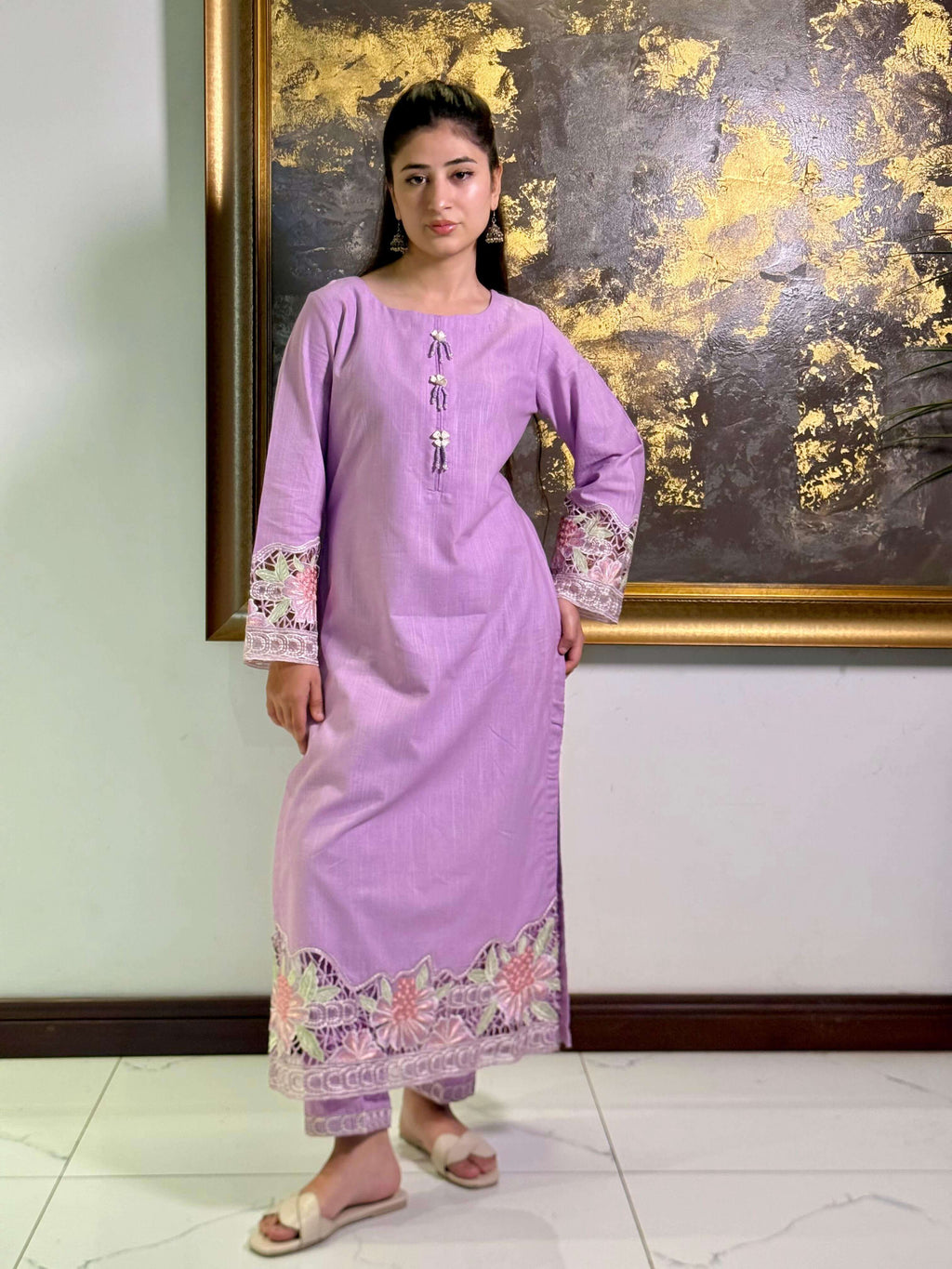 Lilac Dream 2 Pcs Stitched