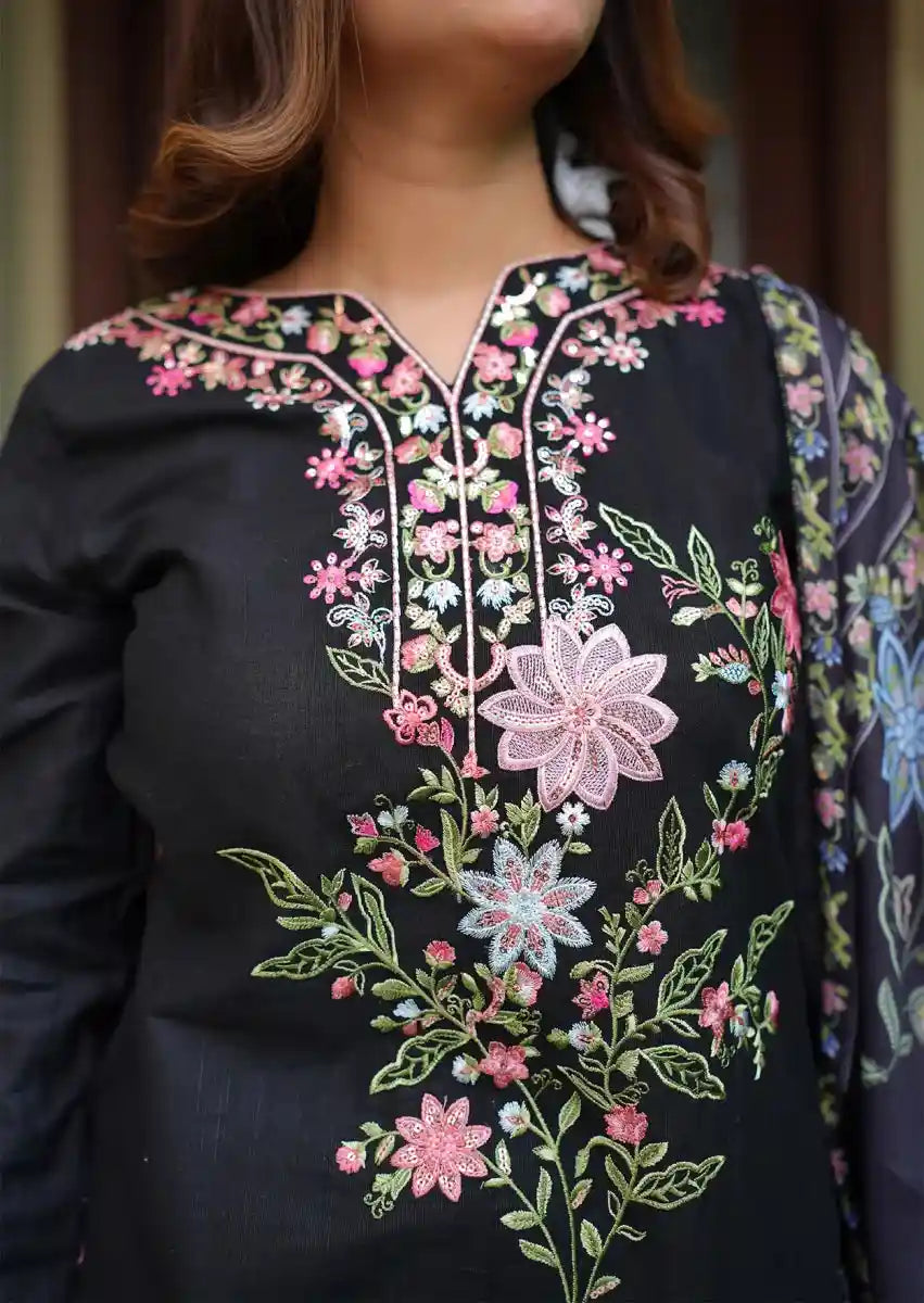 Majestic Line 3pc Stitched embroidered