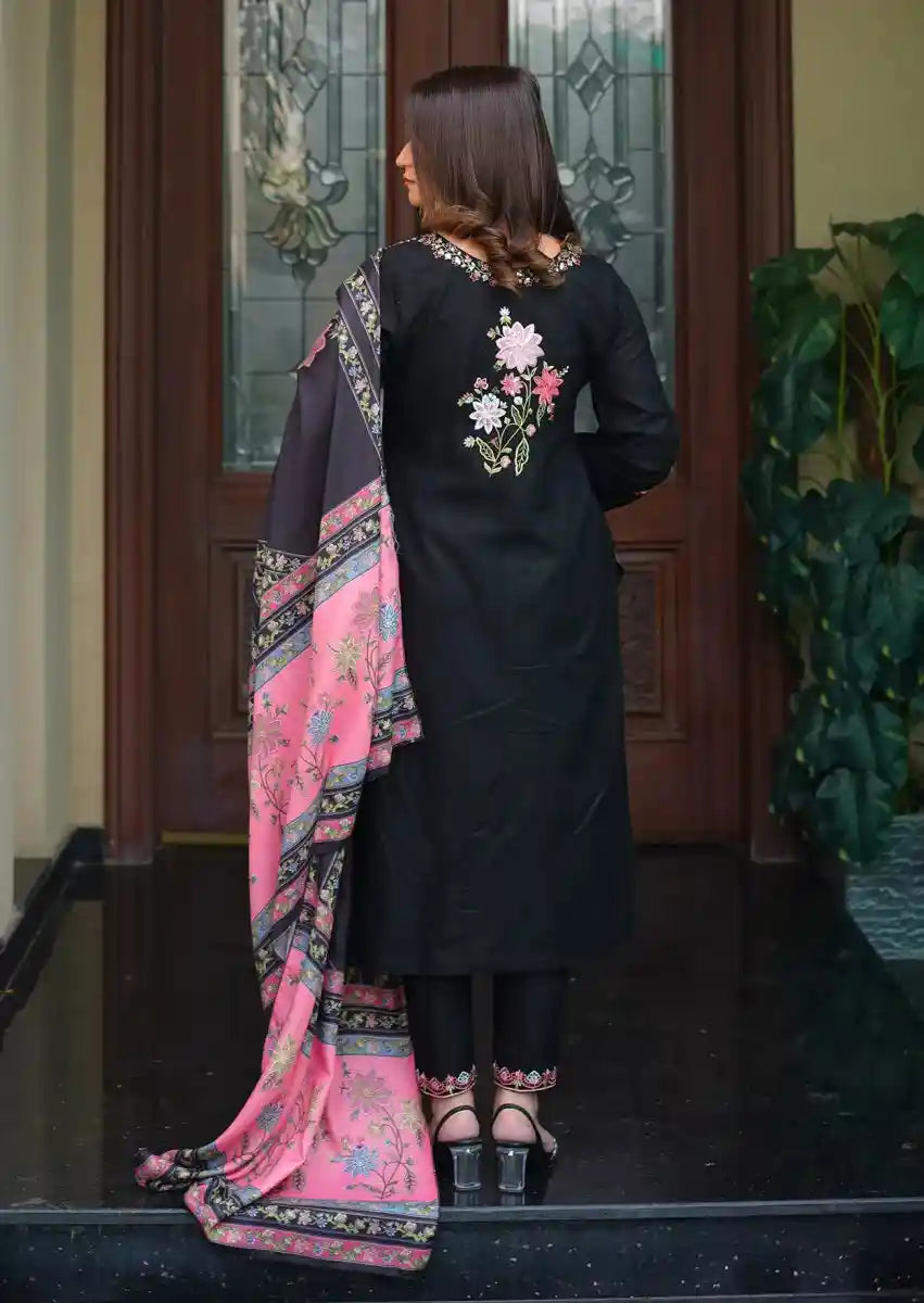 Majestic Line 3pc Stitched embroidered