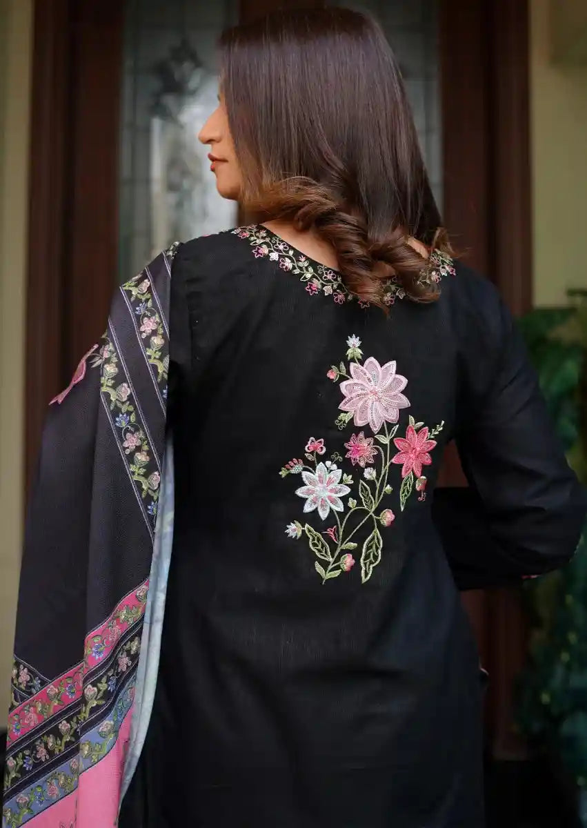 Majestic Line 3pc Stitched embroidered