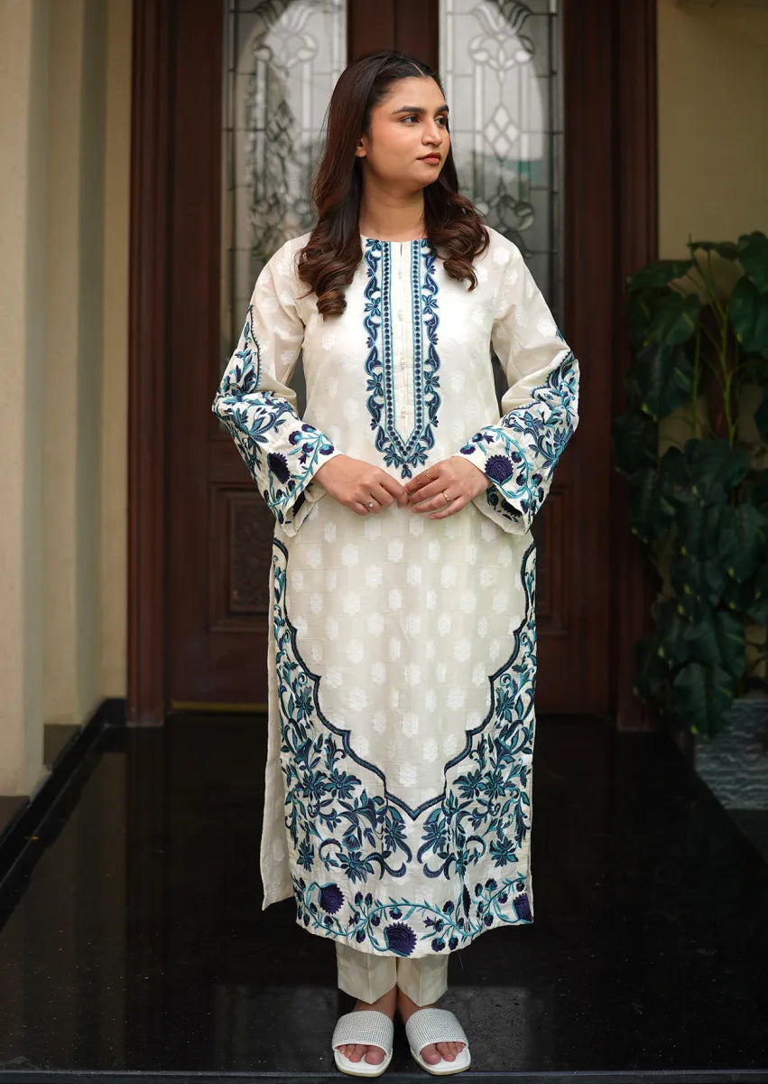 Pure Dynasty 2pc Stitched embroidered