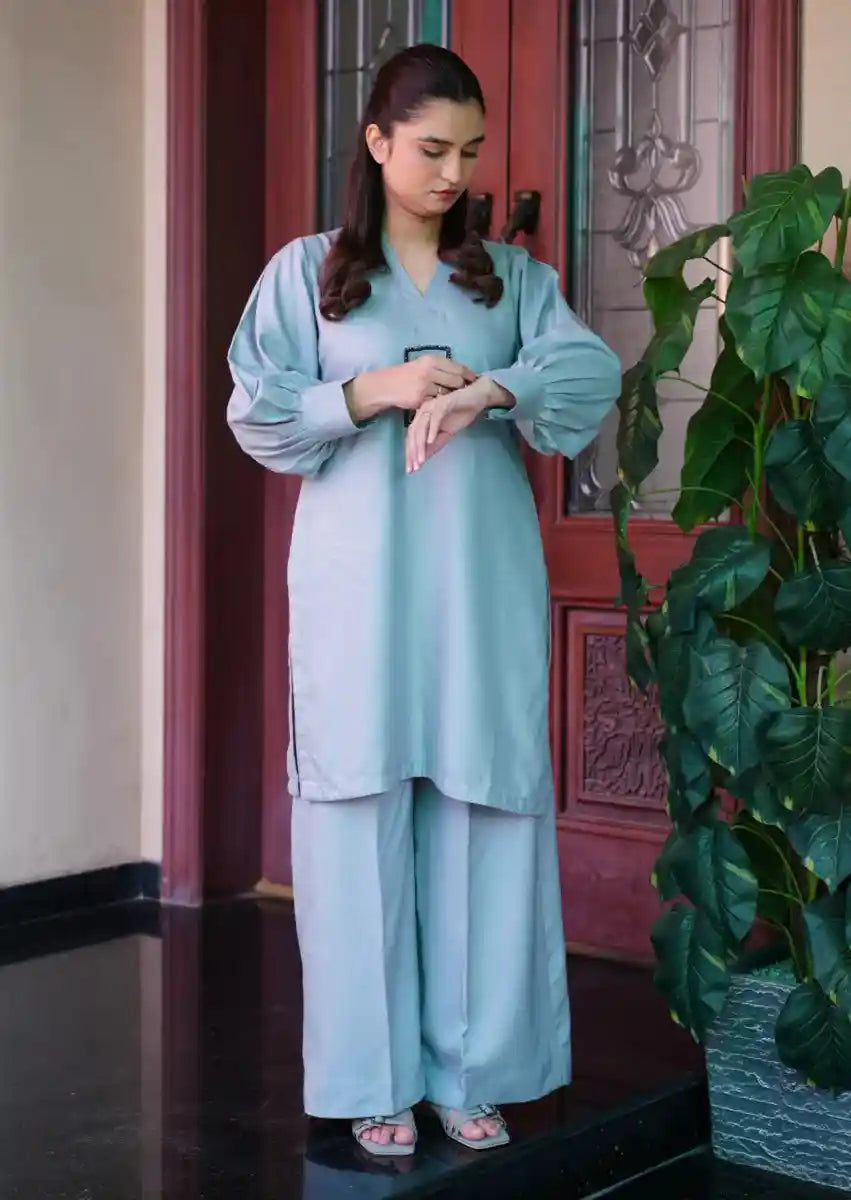 Grey Mist 2pc Stitched embroidered