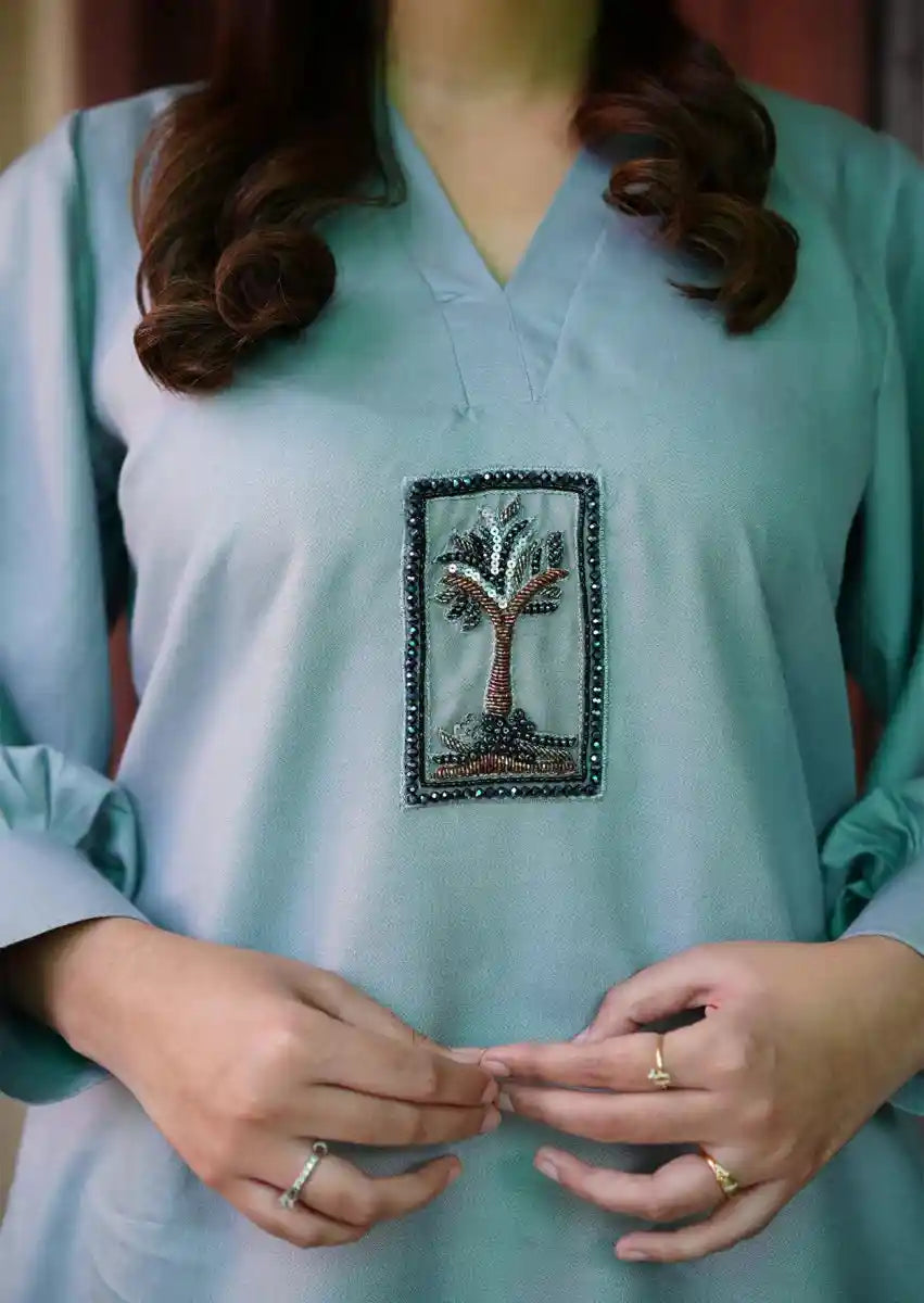 Grey Mist 2pc Stitched embroidered