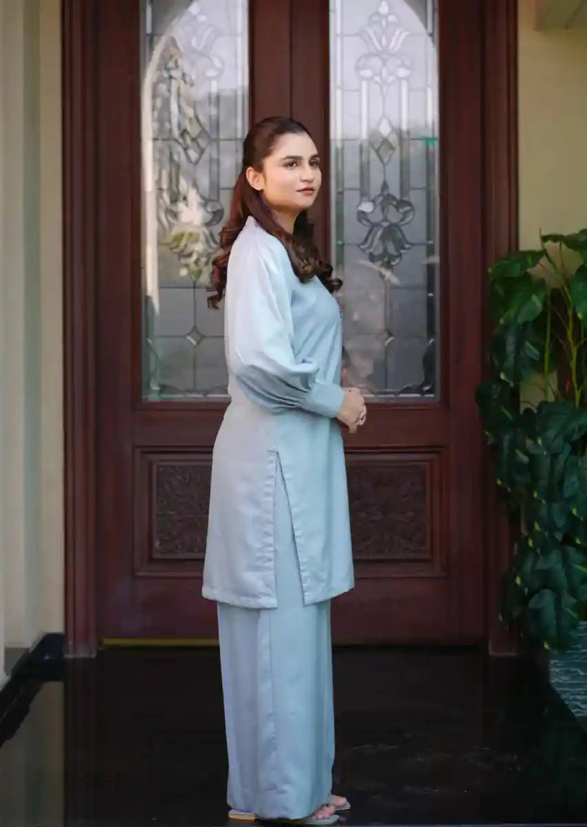 Grey Mist 2pc Stitched embroidered