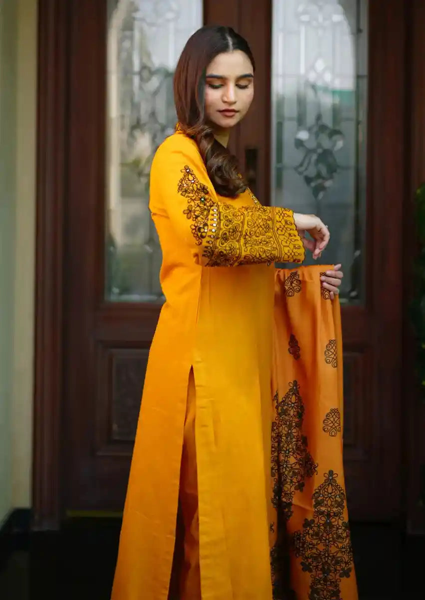 Amberline 3pc Stitched embroidered