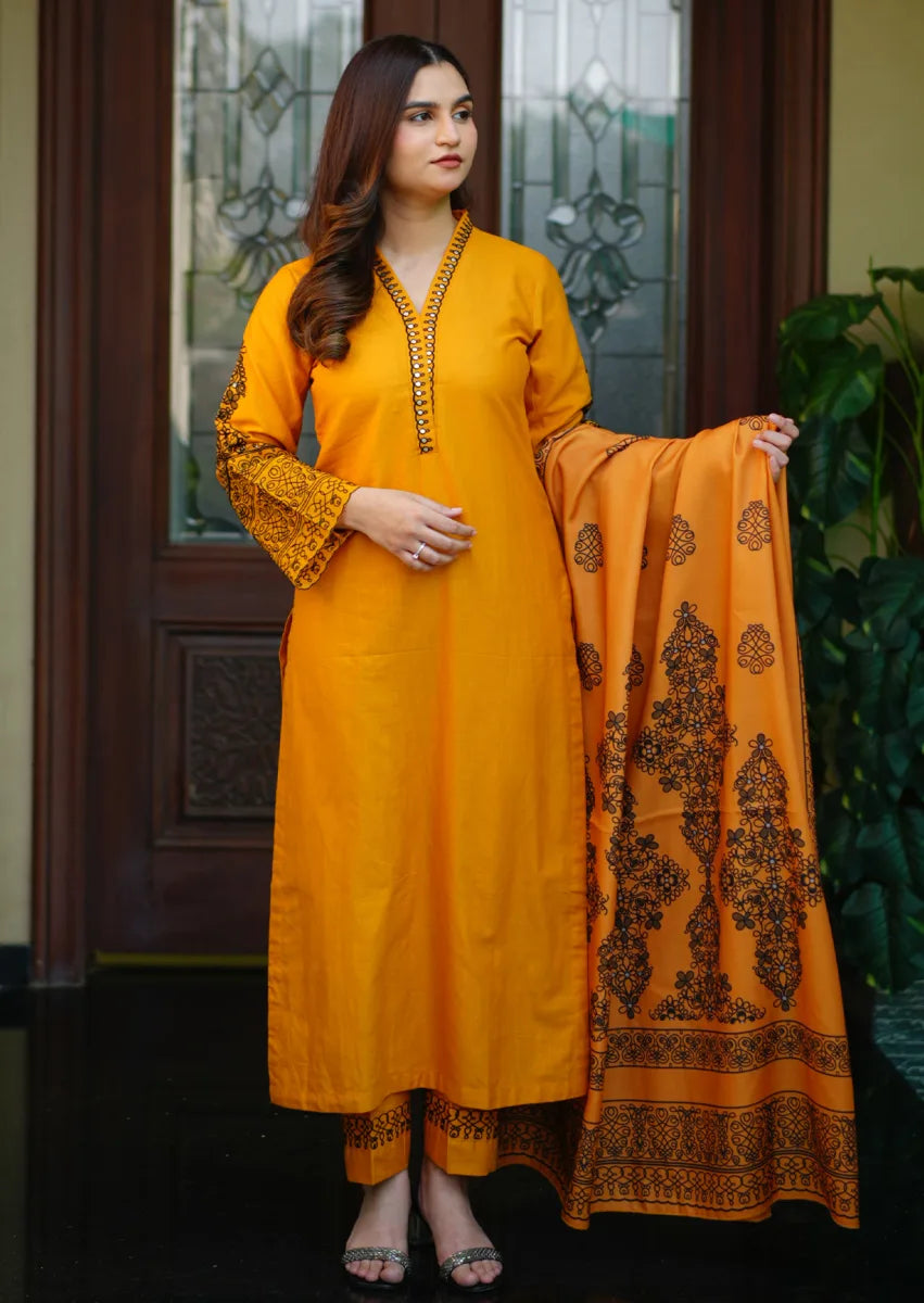 Amberline 3pc Stitched embroidered