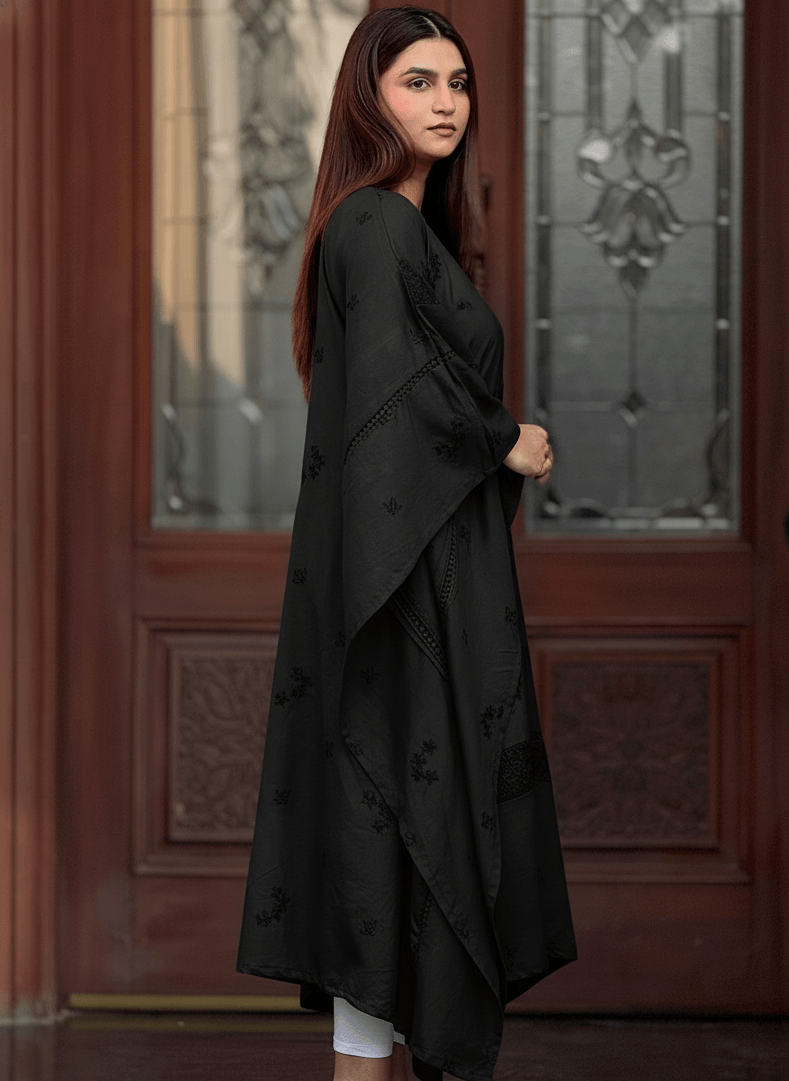 Jet Drape 1pc stitched embroidered -kaftan