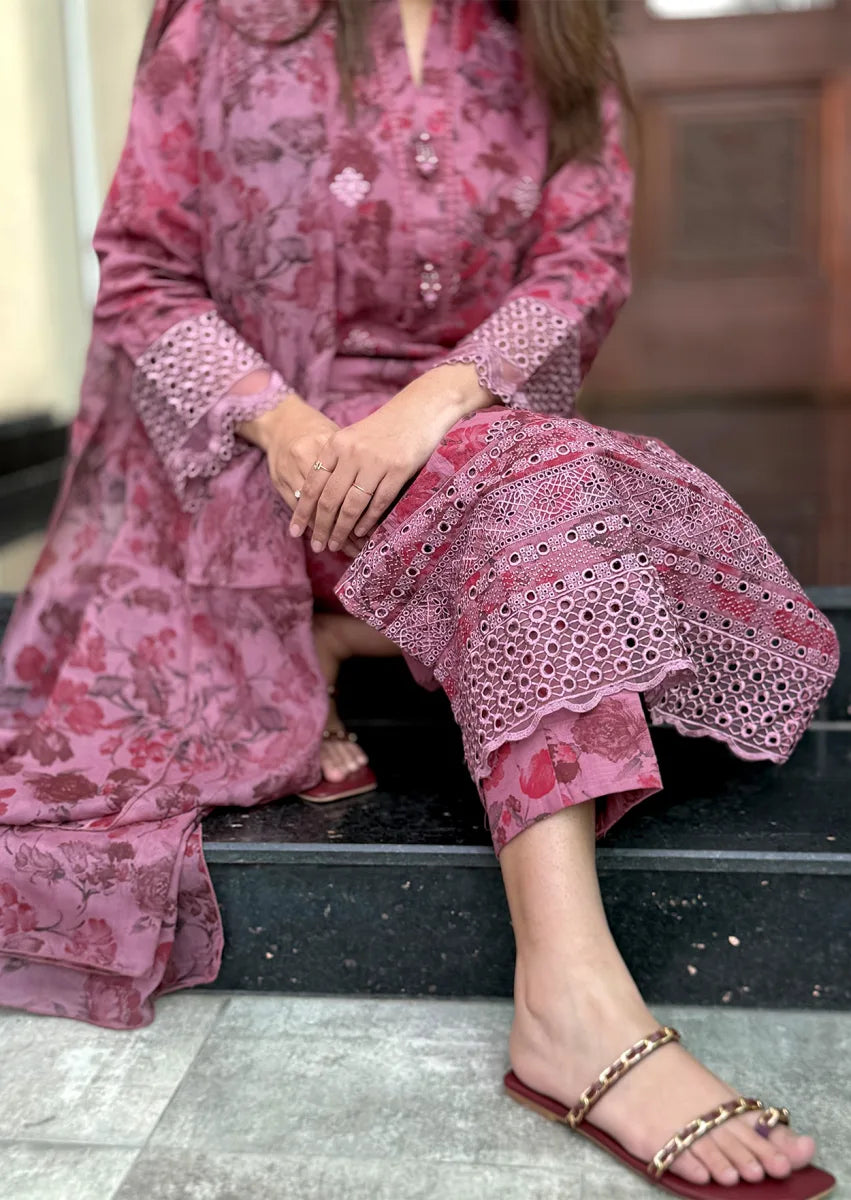 Moonlit Grace 3pc Stitched embroidered