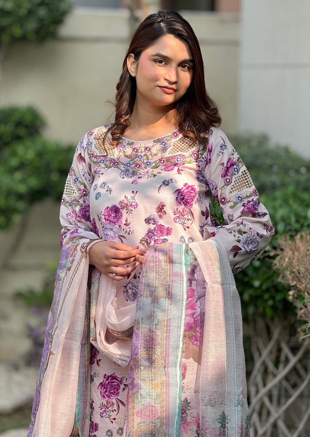 Rose Garden 3pc stitched embroidered