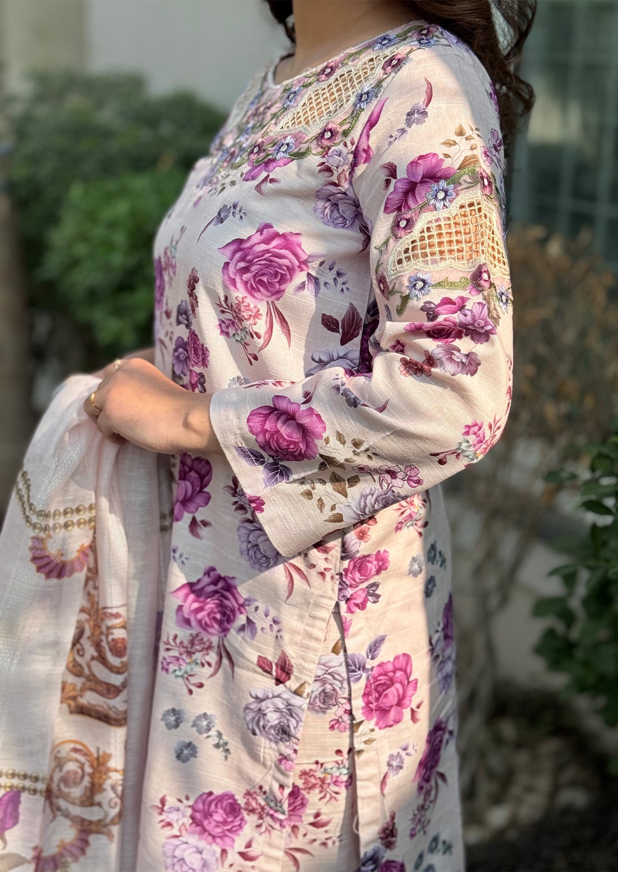 Rose Garden 3pc stitched embroidered