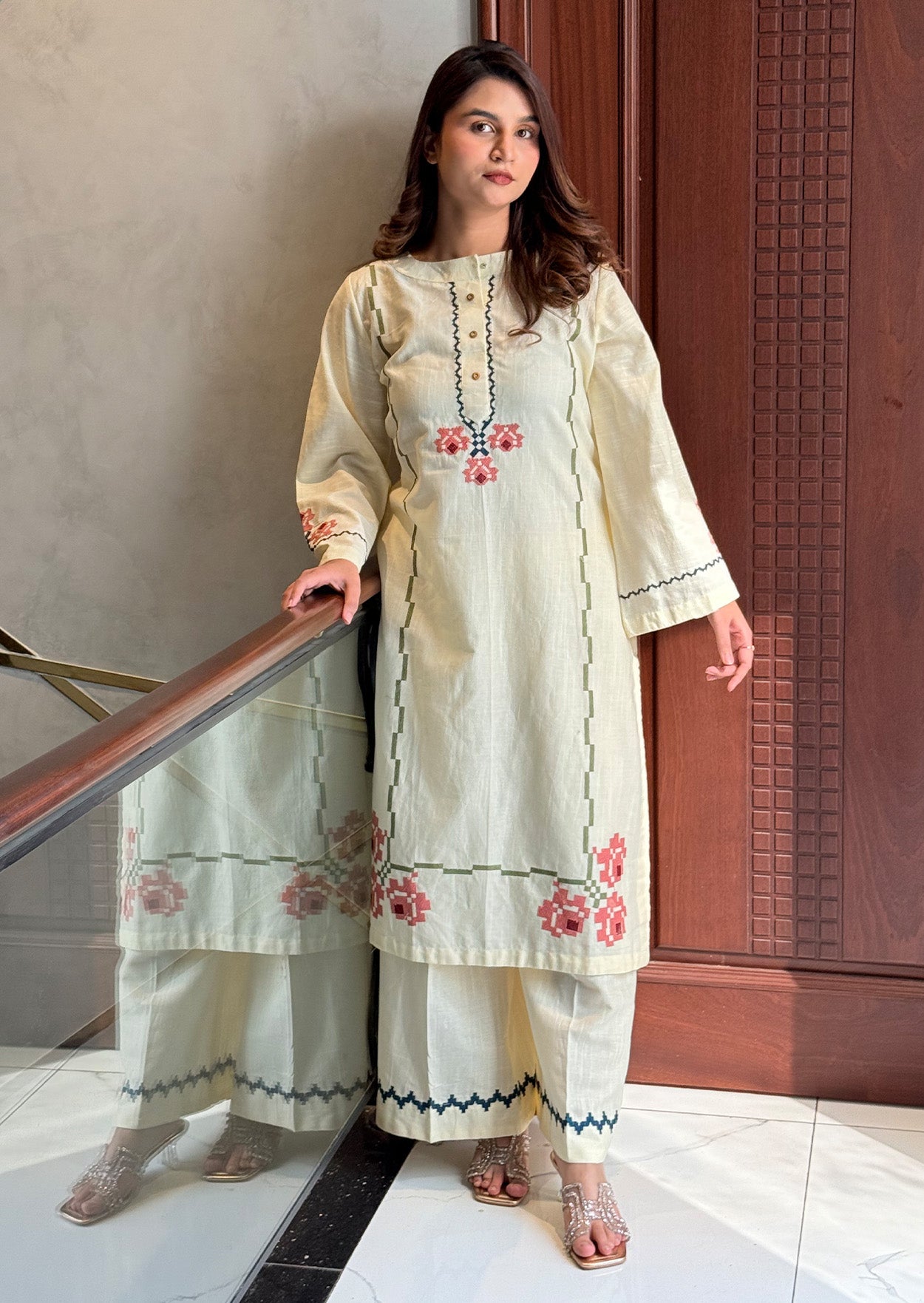 Petal Kurta 2pc stitched embroidered