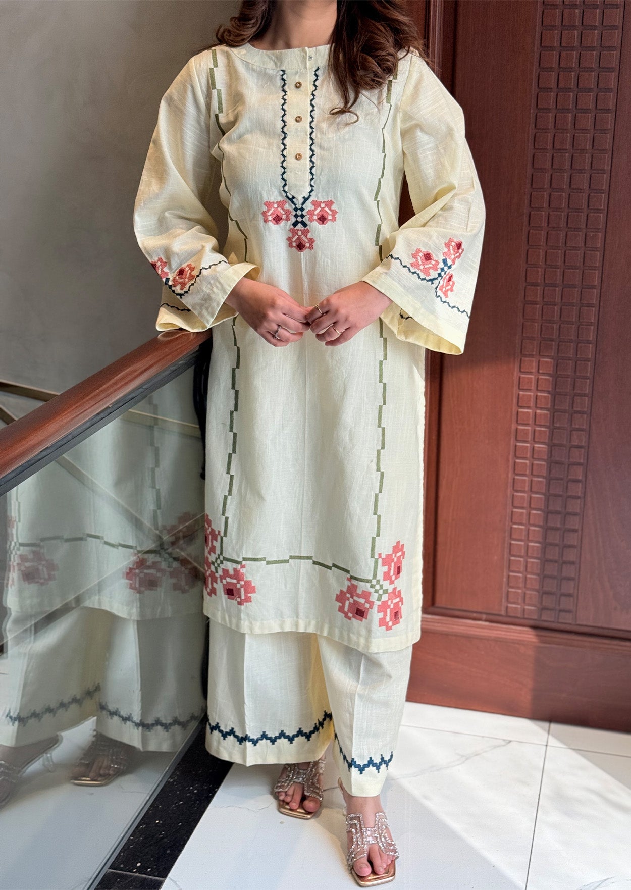 Petal Kurta 2pc stitched embroidered