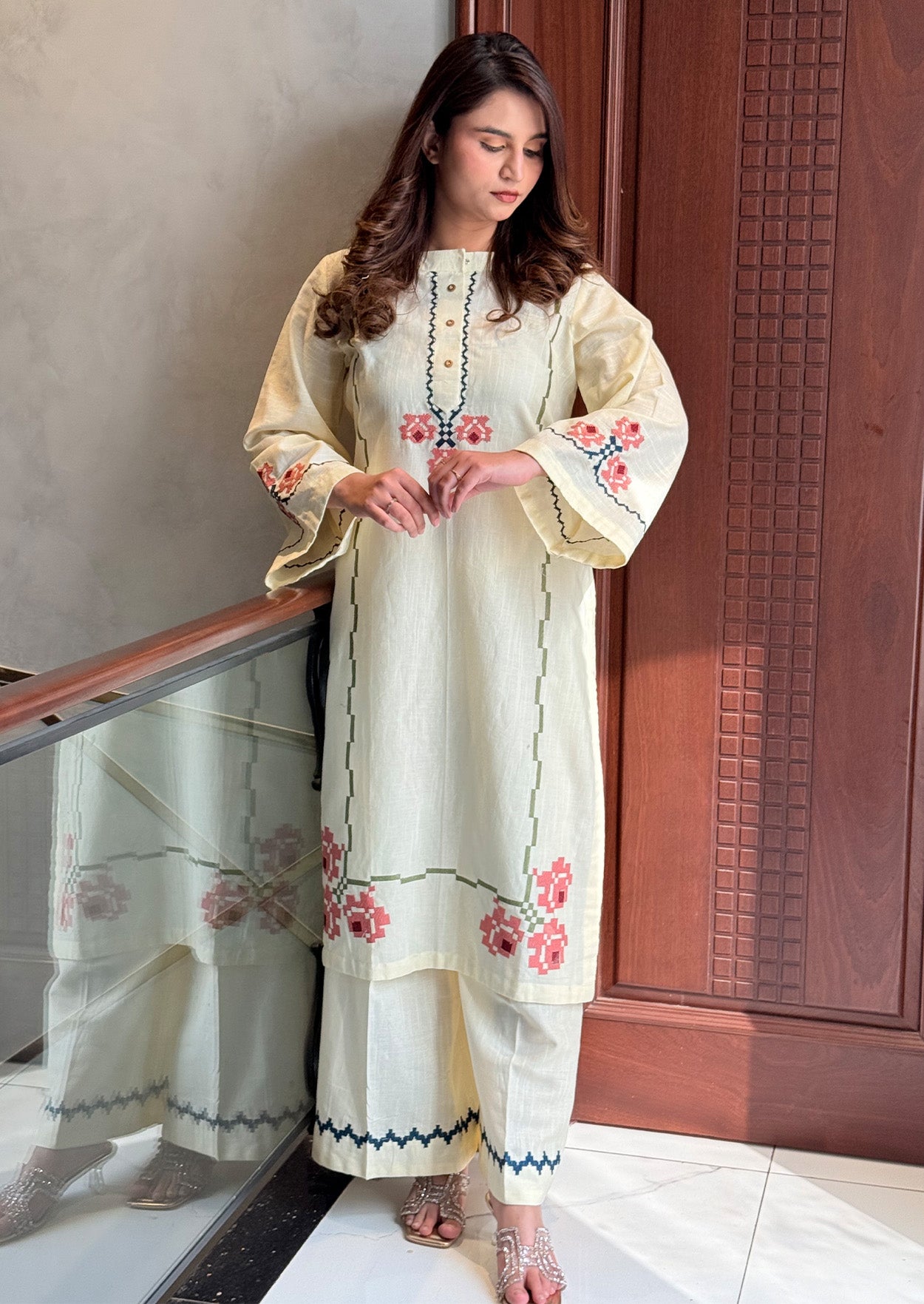 Petal Kurta 2pc stitched embroidered