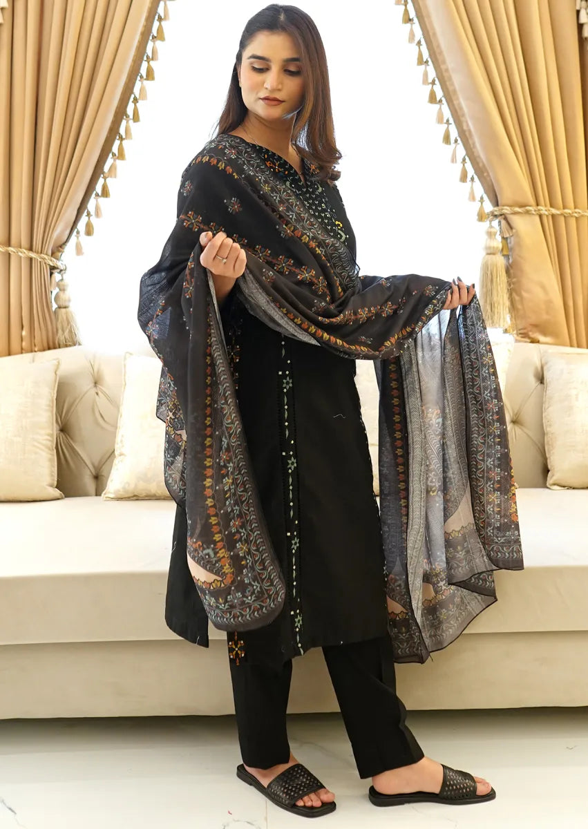 Naire 3pc Stitched embroidered