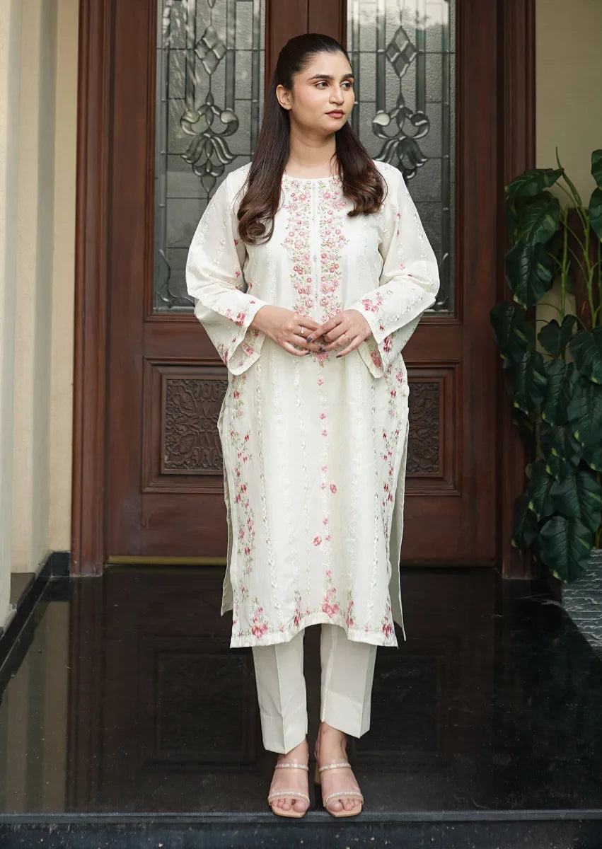 Blush Petals 2pc Stitched embroidered