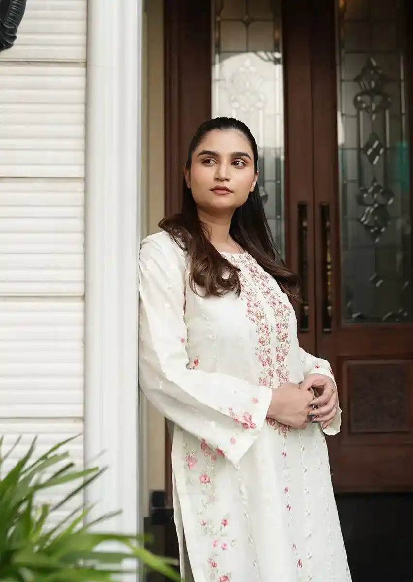 Blush Petals 2pc Stitched embroidered