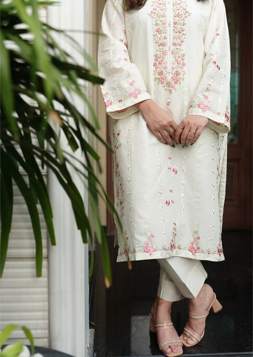 Blush Petals 2pc Stitched embroidered