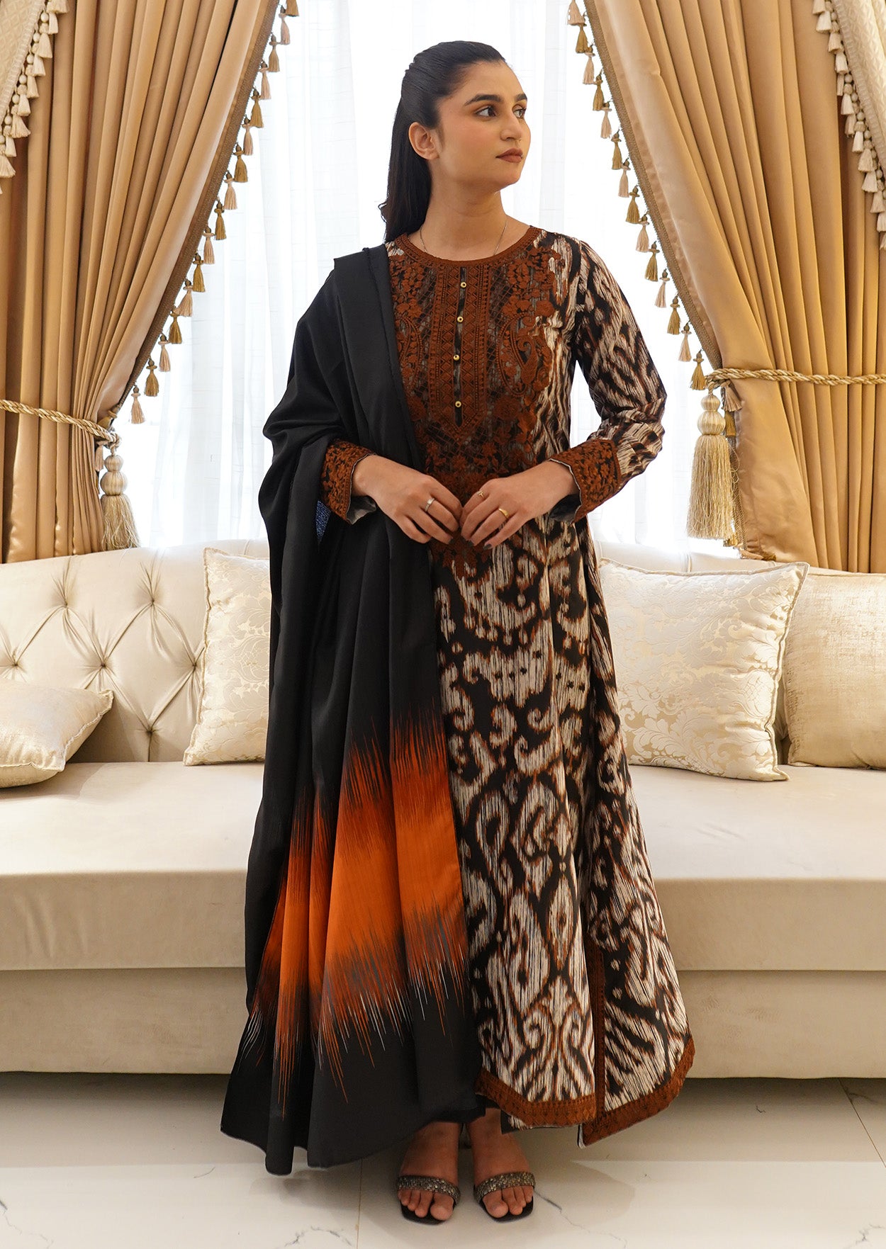 Canyon Sunset 3pc Stitched (Pre-order 25 days delivery)