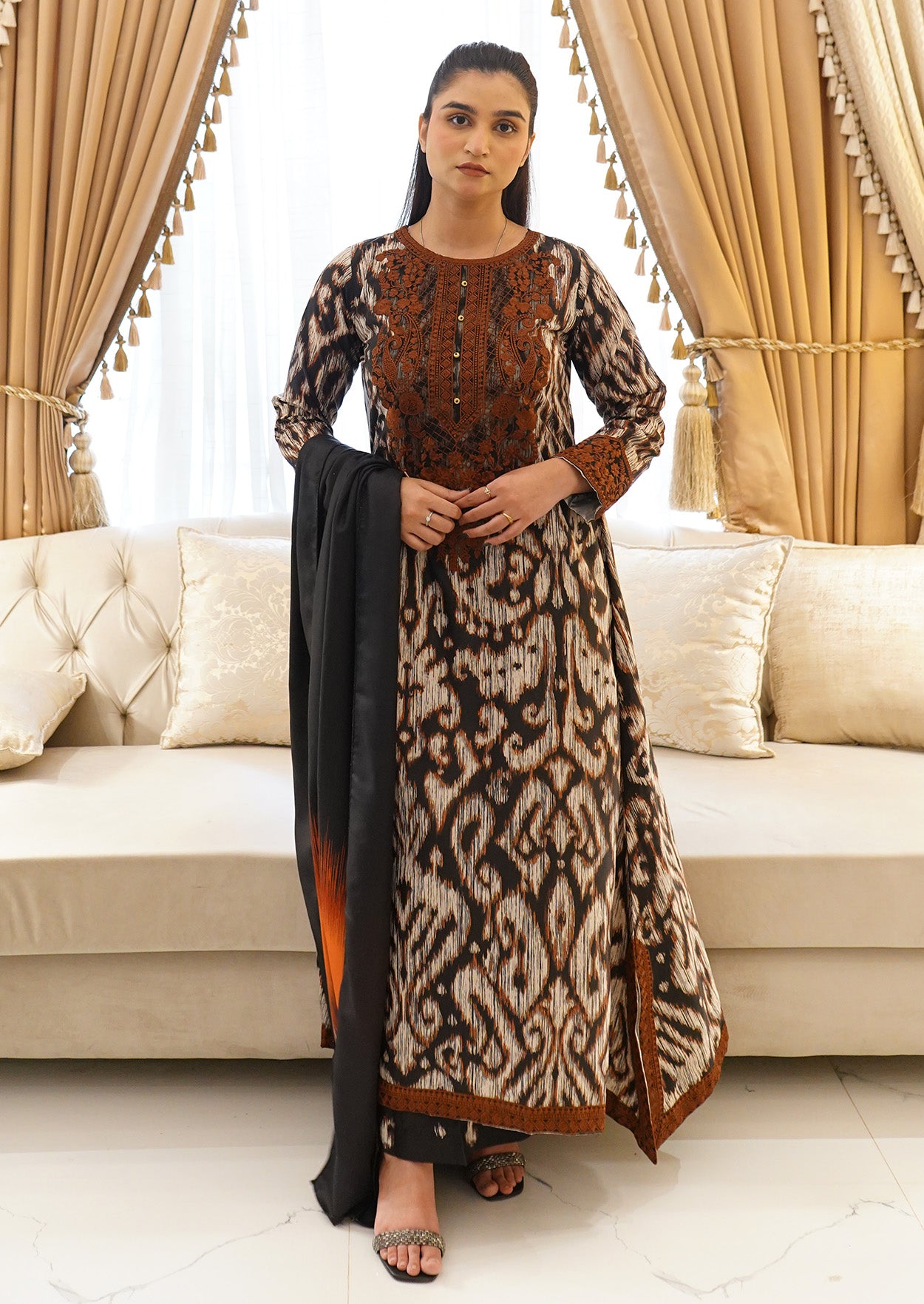 Canyon Sunset 3pc Stitched (Pre-order 25 days delivery)