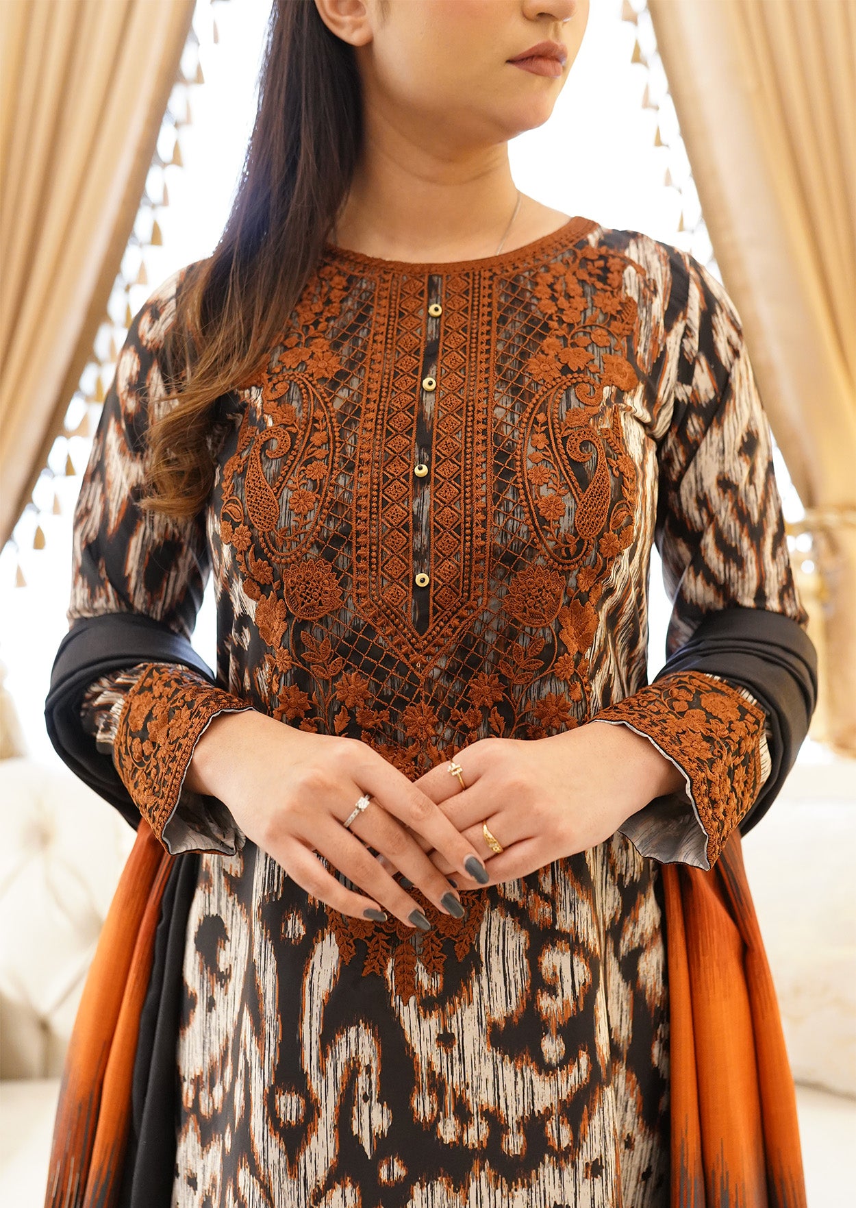 Canyon Sunset 3pc Stitched (Pre-order 25 days delivery)