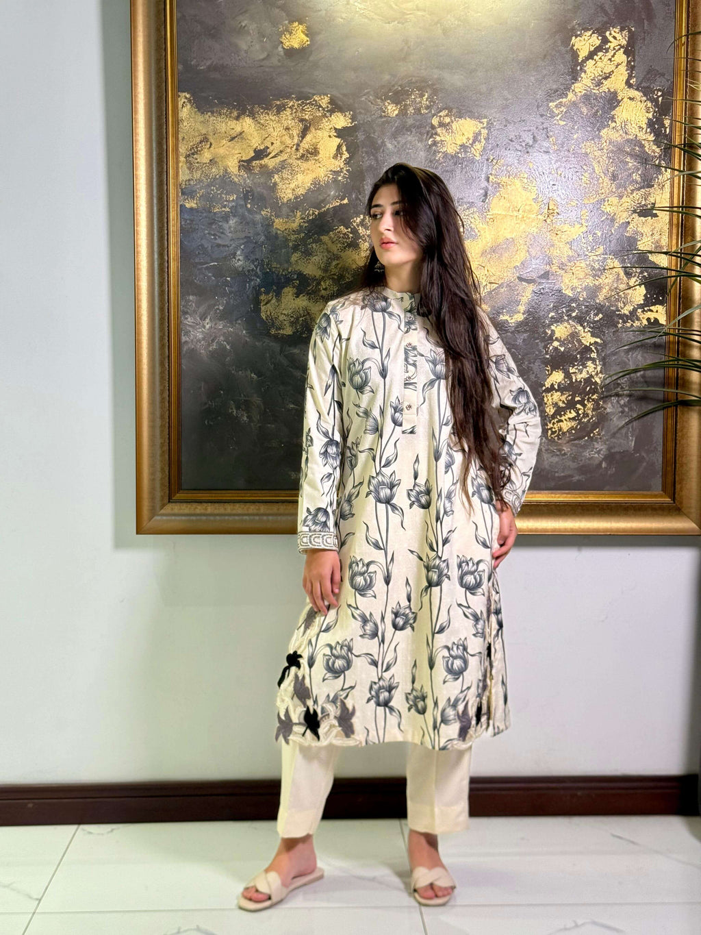 Vintage Petal 2 pcs Stitched