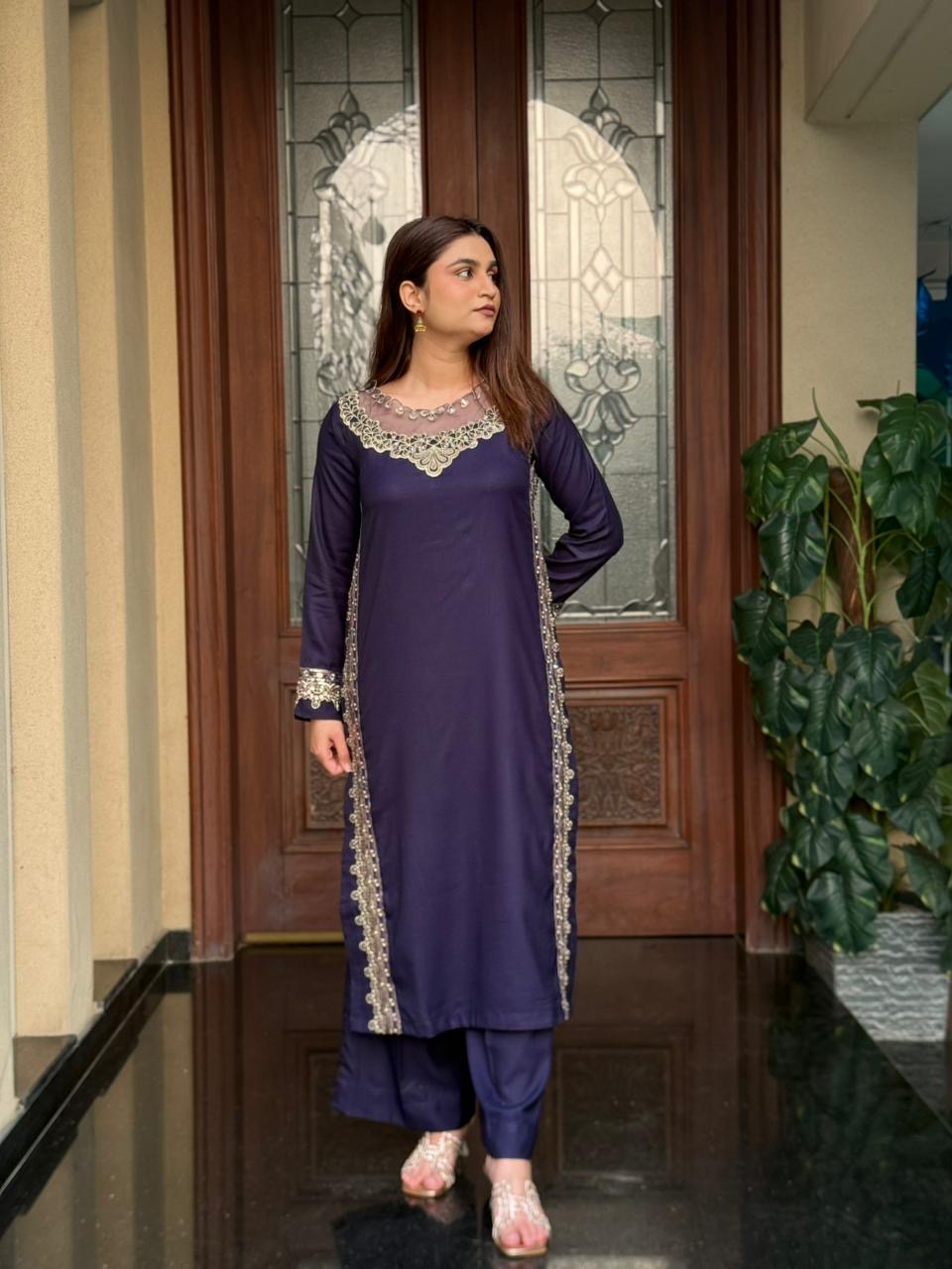 Cleopatra 2 Pcs Stitched Embellished